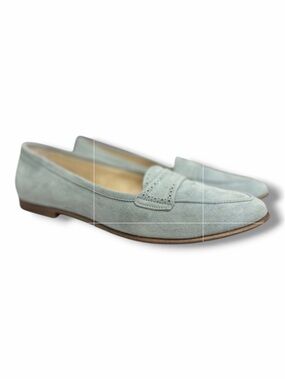 Gravati for Richard’s of Greenwich Blue Suede Loafers Size 7 Hand-Made in Italy